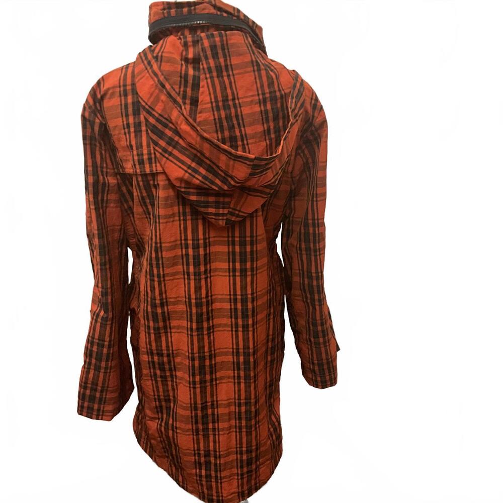 No Brand Women's Size 2XL XXL Orange Black Parka Style Anorak Jacket Coat Lined - Picture 8 of 14